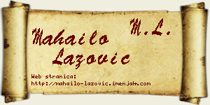 Mahailo Lazović vizit kartica